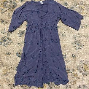 Long Blue Swim Suit Coverup, size l-xl